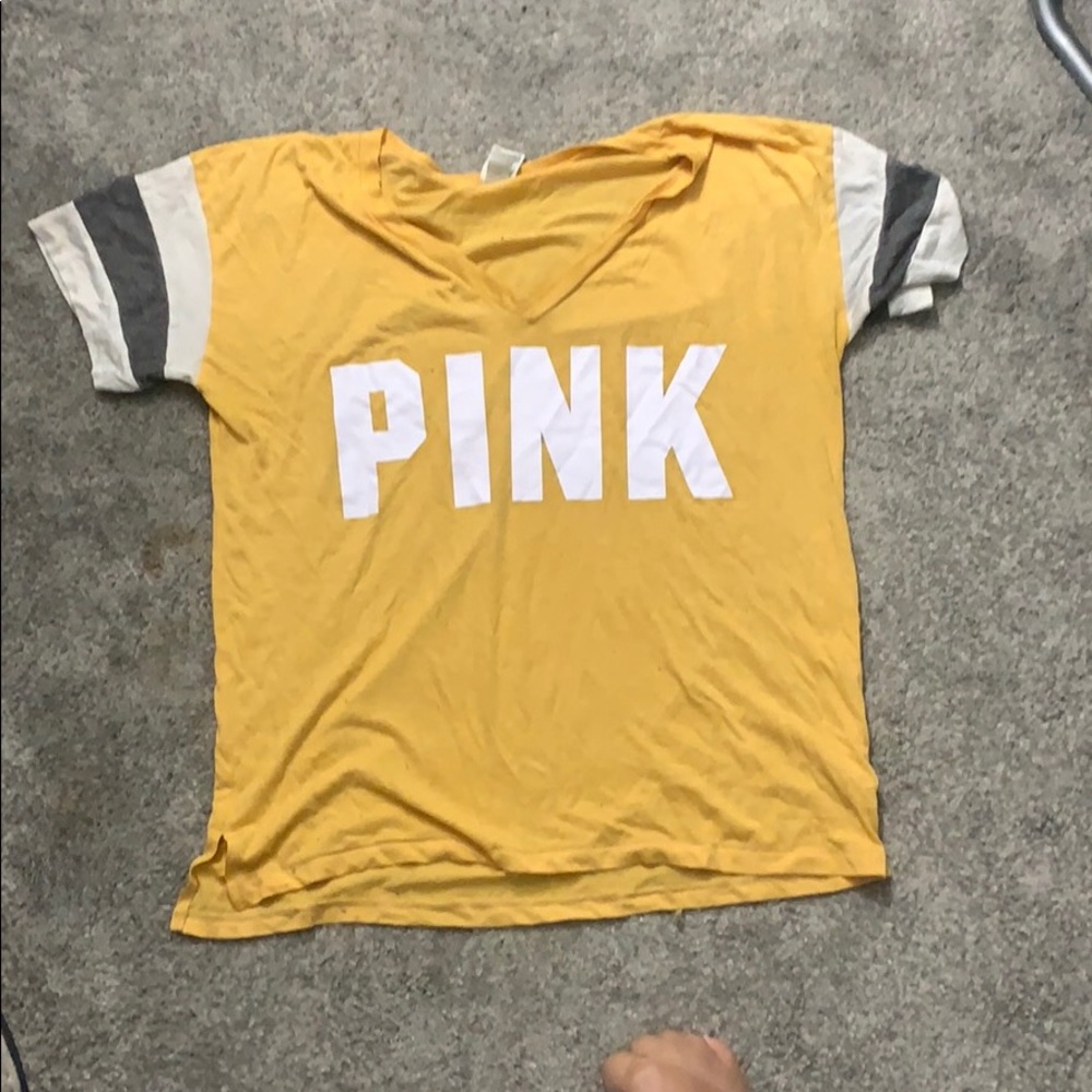 Yellow pink shirt